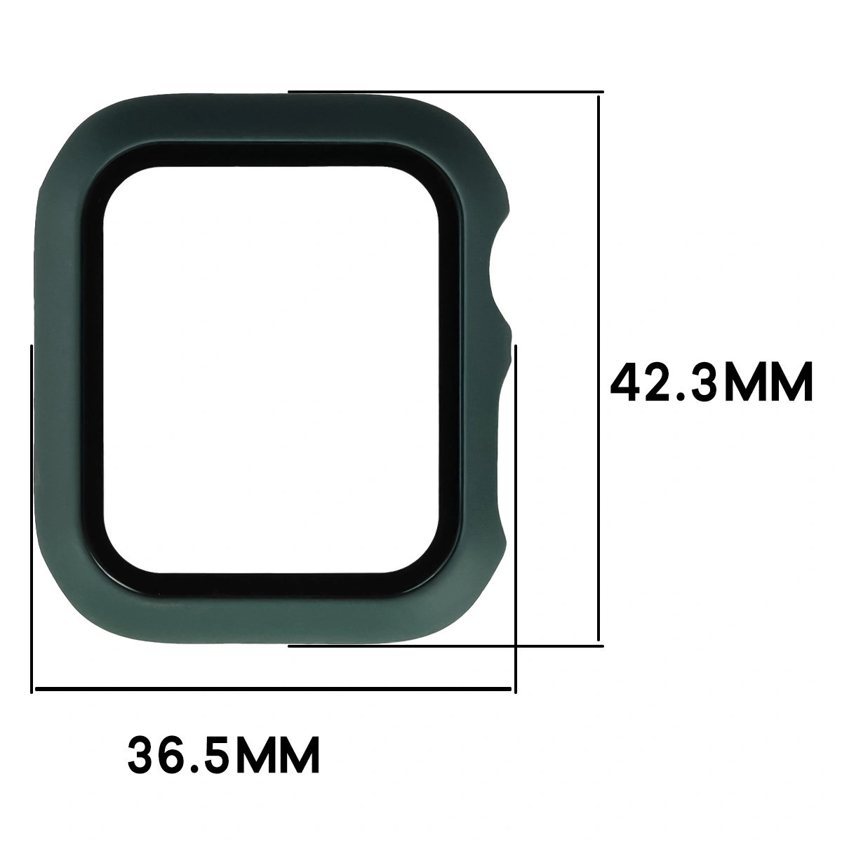 Wymiary etui Bizon Case Watch Adamo do Apple Watch SE 3 / SE 2 / SE / 6 / 5 / 4 (40 mm)